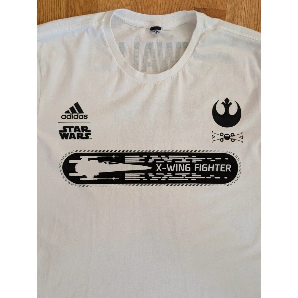 Star Wars Adidas Luke Skywalker #7 X-Wing Soccer Jersey T-Shirt Mens Large